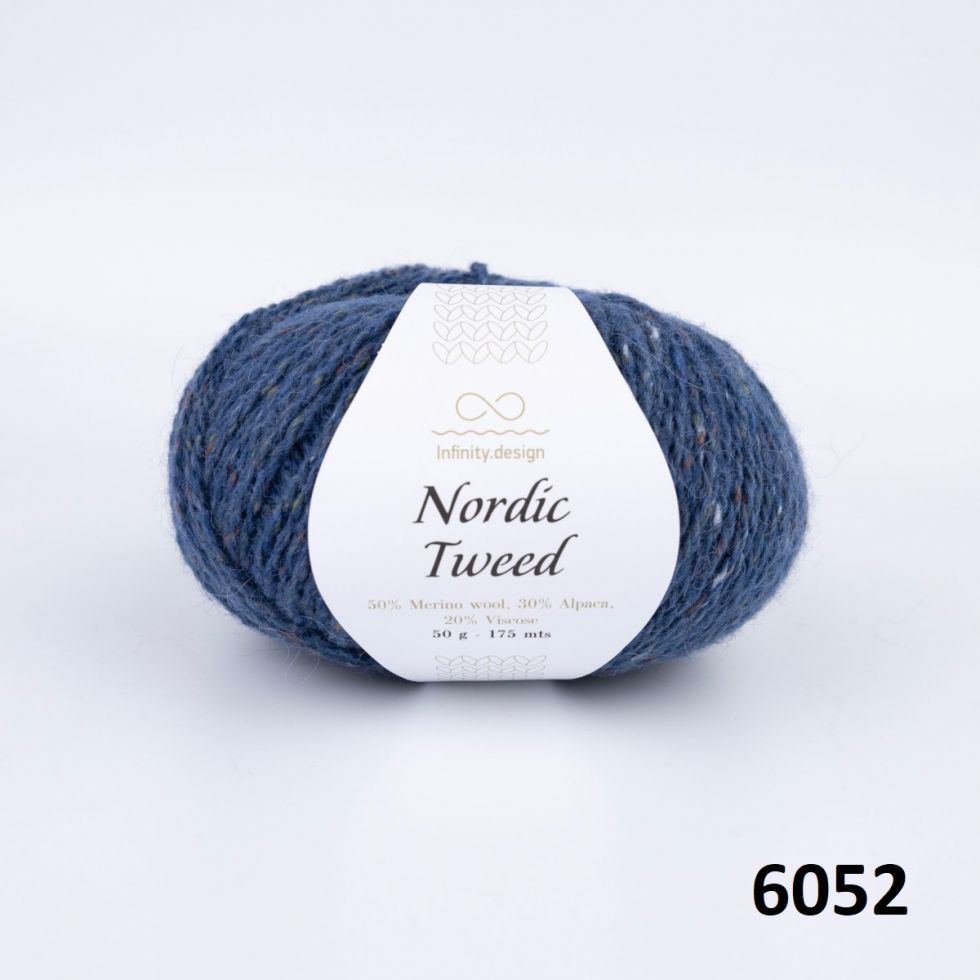 фото Пряжа NORDIC TWEED Infinity Design 6052 джинсовый синий(IDNTW)