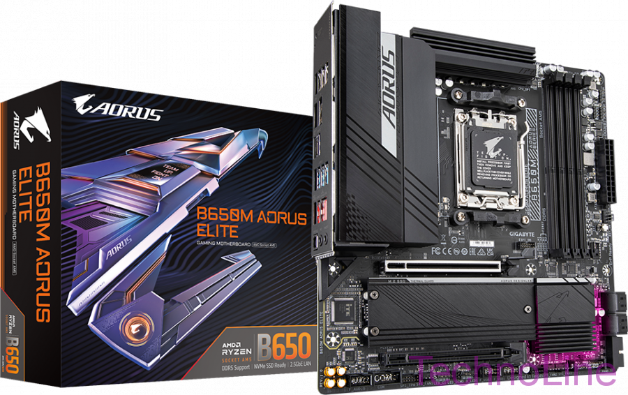 Материнская плата AM5 Gigabyte B650M Aorus Elite