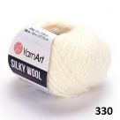 фото Пряжа Silky Wool YarnArt 330 натуральный белый