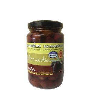 Оливки Каламата Arcadia Kalamata Jumbo Olives PDO 370 мл - Греция