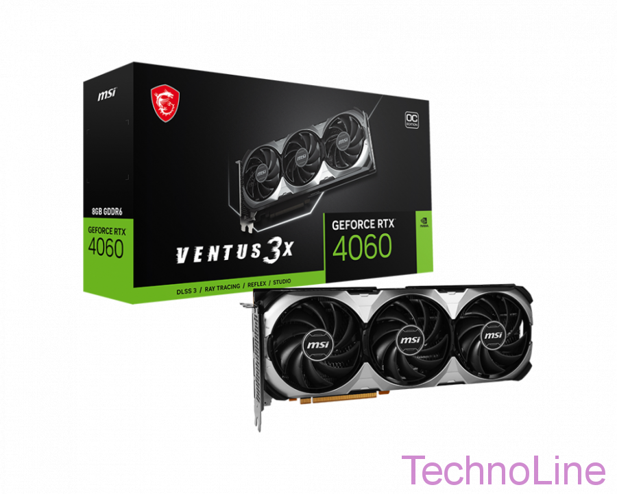 Видеокарта GeForce RTX 4060 8Gb MSI Ventus 3X 8G