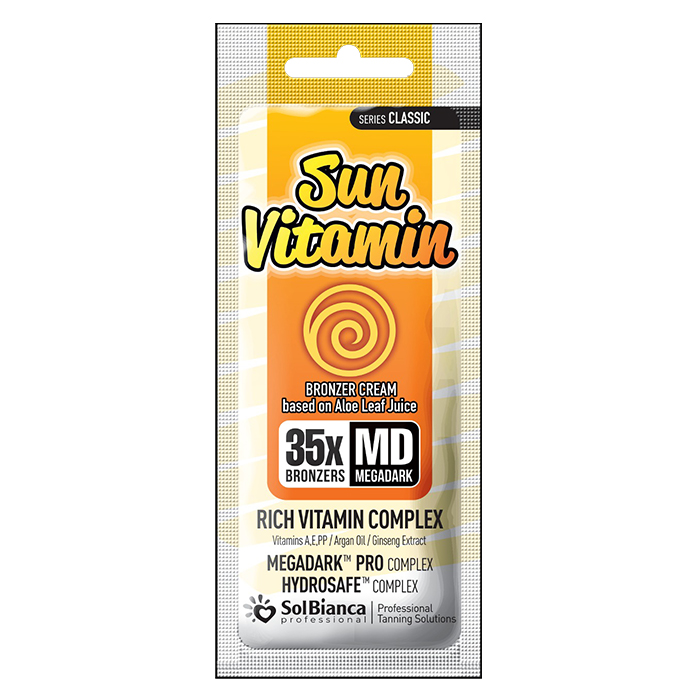 Крем для солярия "Масло арганы и витамин Е" Sun vitamin, 15 мл.