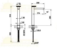 Смеситель для раковины Gessi Anello 63306031 хром схема 2