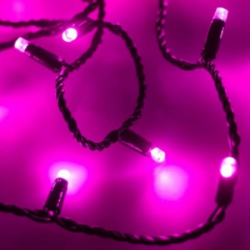 Гирлянда Светодиодная Arlight ARD-String-Classic-10000-Black-100LED-STD Pink Черный, ПВХ 025806 / Арлайт