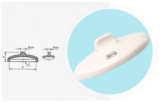 Крышка к тиглю № 2, 27/13 мм, фарфор
