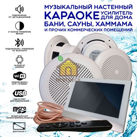 Комплект домашней акустической системы с караоке-усилителем Steam & Water SOUND 4 Standart