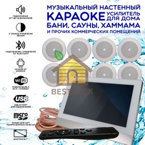 Комплект домашней акустической системы с караоке-усилителем Steam & Water SOUND 8 Standart