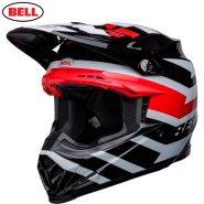 Шлем Bell Moto-9S Flex Banshee, Черно-серо-красный