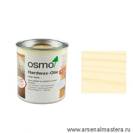 Новинка! Масло с твердым воском Osmo 3065 Бесцветное полуматовое 0,22 л Hartwachs-Ol Original для внутренних работ 11100122_2