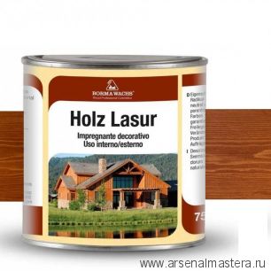 Новинка! Декоративная ВОСКОВАЯ лазурь / Масло для фасадов Holzwachs Lasur 750 мл 3320 Borma цвет 66 темная вишня, наружные работы R3320-10