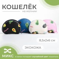 Кошелёк на молнии, цвет МИКС