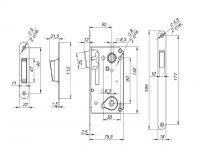 Замок Morelli MM 2090 магнитный WC (90 мм) схема