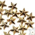 Декор Звезда золотая кабошон пластик 12 мм  10 штук в упаковке (МТ-1899-000506)