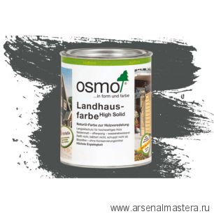 Непрозрачная краска для наружных работ Osmo 2704 серая 0,75 л Landhausfarbe Osmo-2704-0.75 11400015