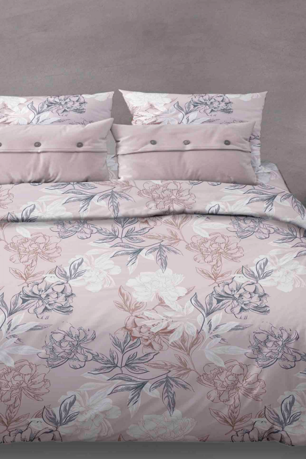 Бязь 2-х спальный с евро [розовый] Симфония постельное белье