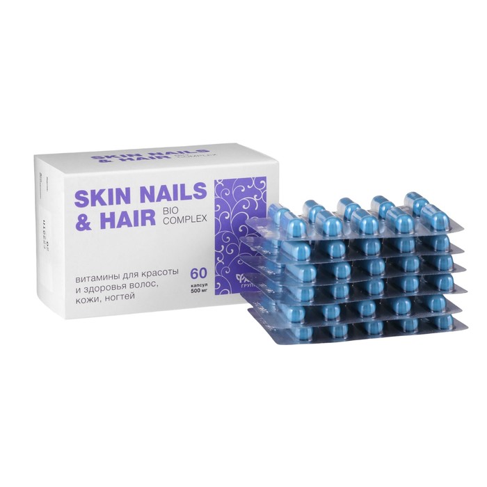 Витамины Skin Nails & Hair для красоты и здоровья волос, кожи, ногтей, 60 капсул