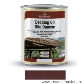 ОСЕНЬЮ ДЕШЕВЛЕ! Масло датское Borma Decking Oil 1 л для террас цвет 622 Махагон для наружных работ 4971IL-DS622