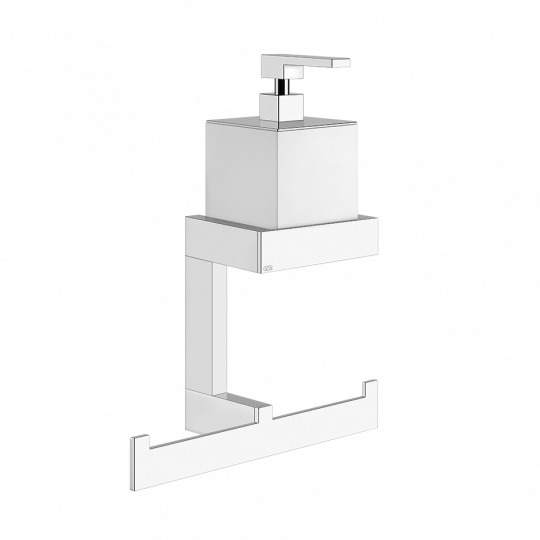 Диспенсер для жидкого мыла с вешалкой в комплекте Gessi Rettangolo 20879 ФОТО