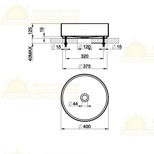 Раковина Gessi 316 54601 40х40 ФОТО