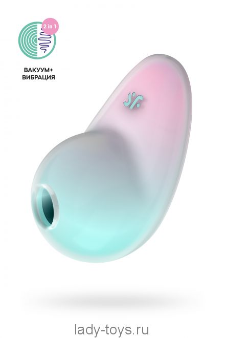 Вакуумный стимулятор клитора Satisfyer Pixie Dust, силикон, зеленый, 9,4 см