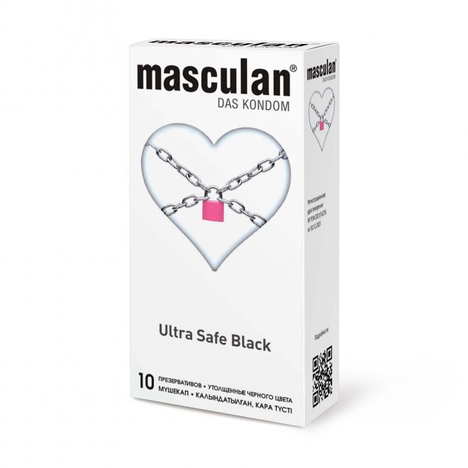 Презервативы Masculan 4 ultra safe black №10 (ультрапрочные) 10 штук