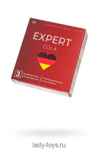 Презервативы EXPERT Cola Germany 3 шт. (аромат Колы)