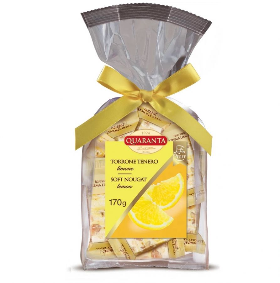 Торрончини с лимонным кремом 170 г, Torroncini teneri con crema al limone 170 g  Quaranta