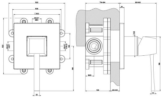 Gessi Mimi смеситель для раковины 31210 ФОТО