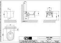 Gessi биде подвесное 45935518 316 55,7х35,3 схема 2