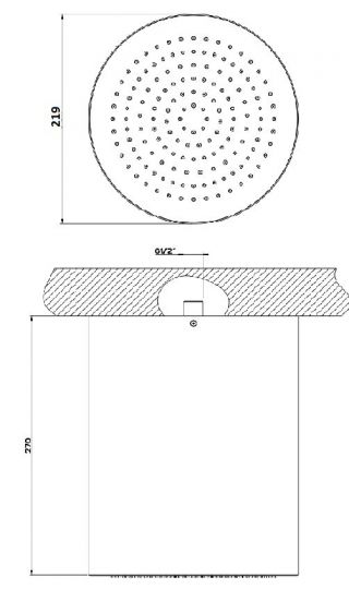 Тропический душ Gessi Segni 21,8 см 33031 ФОТО