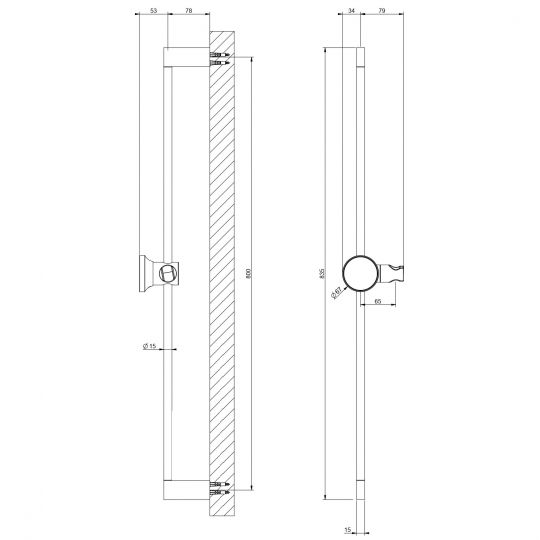 Душевая штанга Gessi Origini 66144 ФОТО