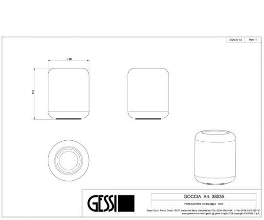 Стакан Gessi Goccia 38035/38036 ФОТО