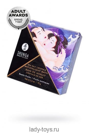 Соль Мёртвого моря Shunga Moonlight Bath "Экзотические фрукты" с лечебными свойствами, 75 гр.