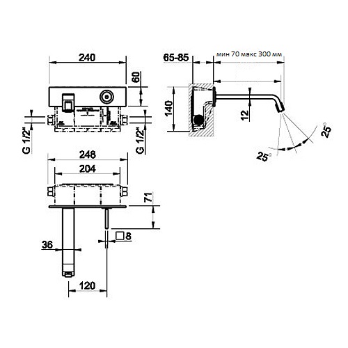 Смеситель Gessi Rettangolo XL для биде 26183 ФОТО