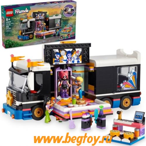 Конструктор LEGO Friends 42619 концертный автобус поп звезды