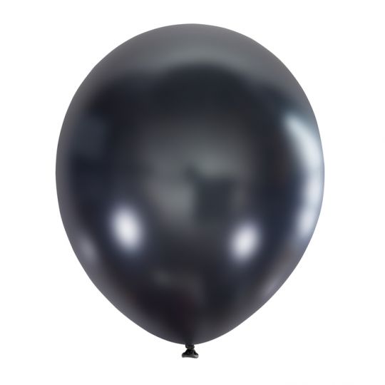 Хром чёрный шар латексный с гелием