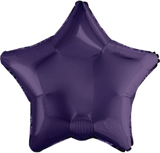 Звезда тёмно-фиолетовая шар латексный с гелием