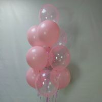 Фонтан 10 шаров розовая нежность