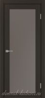 Межкомнатная дверь ТУРИН 501.2 ЭКО-шпон Венге, стекло - Крезет бронза