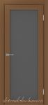 Межкомнатная дверь ТУРИН 501.2 ЭКО-шпон Орех. стекло - Графит матовое
