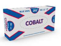 Перчатки ZKS™ виниловые "Cobalt" голубые 50пар (4,5гр.)