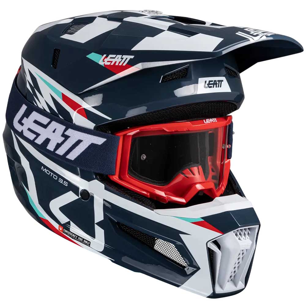 Leatt Kit Moto 3.5 V25 Blue (2025) шлем + очки Leatt Vizion 3.5