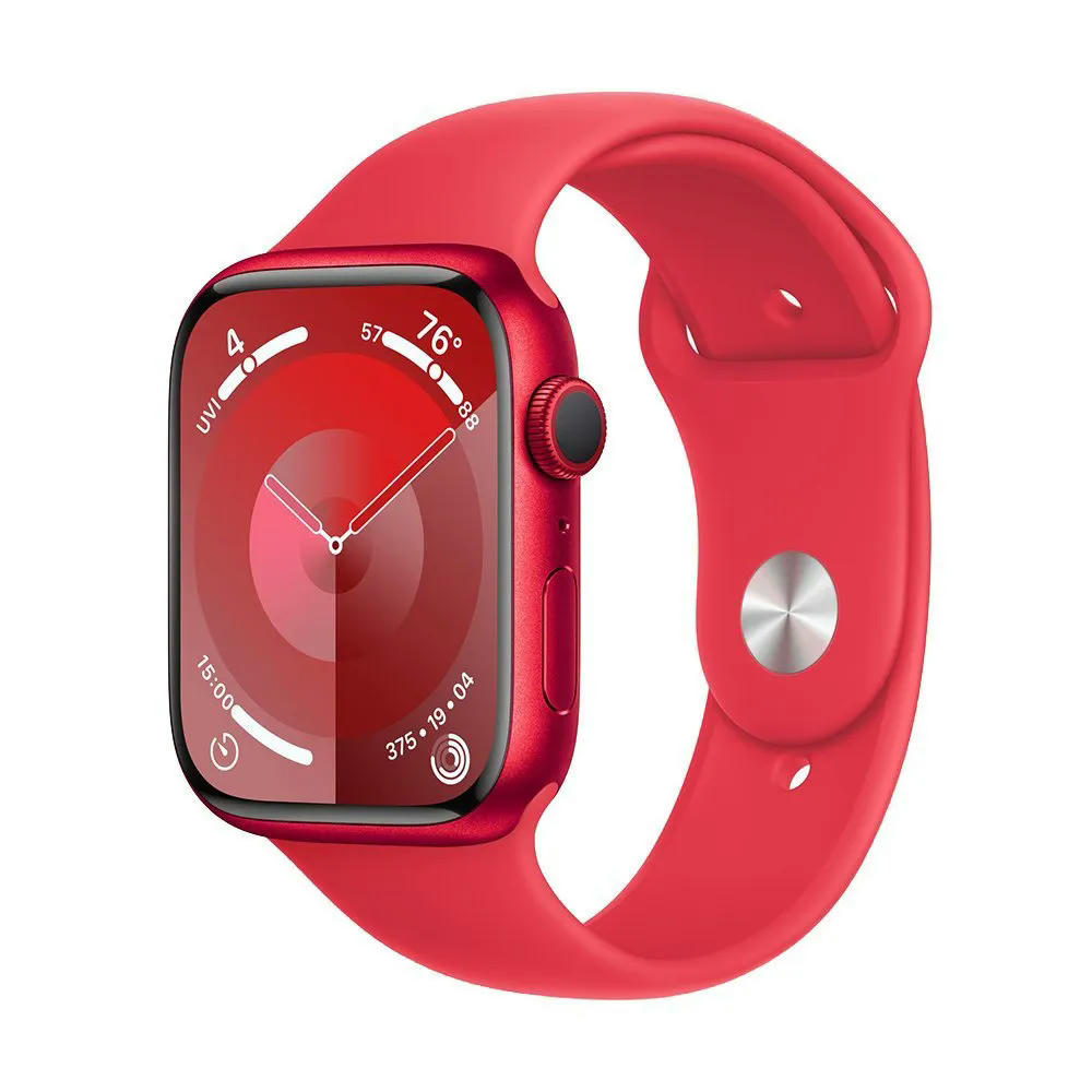 Apple Watch Series 9 45mm (GPS) Red Aluminum Case with Red Sport Band (M/L) (MRXK3)