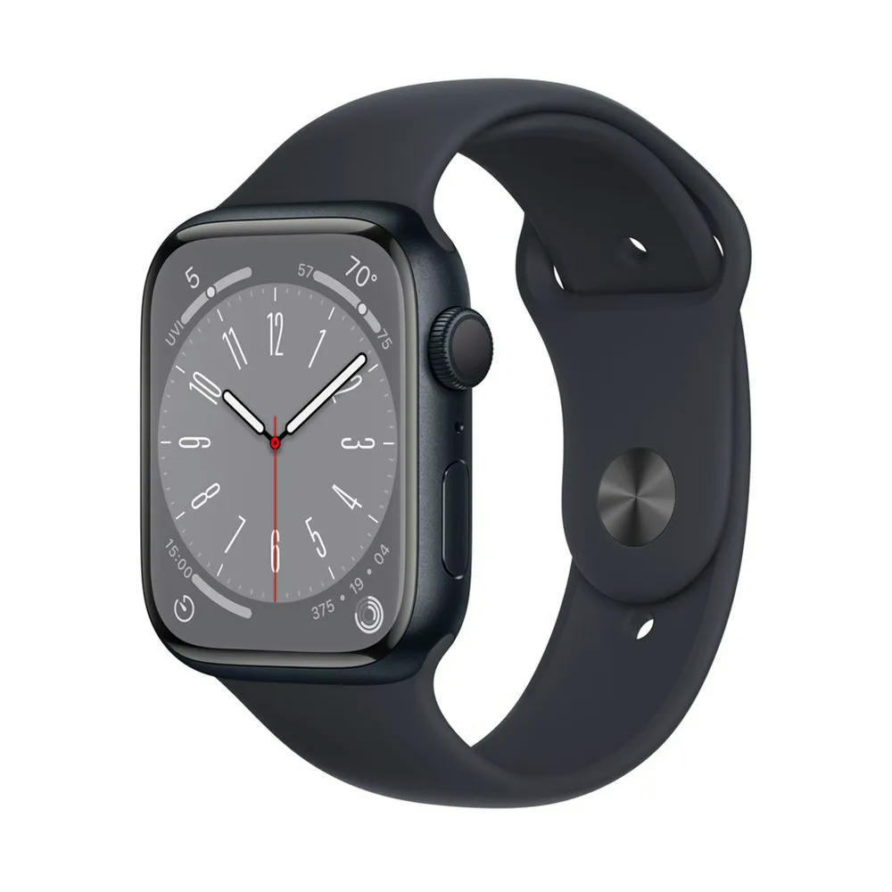 Apple Watch Series 8 41mm (GPS) Midnight Aluminum Case with Midnight Sport Band (S/M) (MNU73)