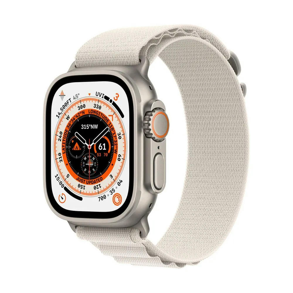 Apple Watch Ultra 49 mm (GPS+Cellular) Titanium Case Starlight Alpine Loop (L) (MQF13/MQFT3)