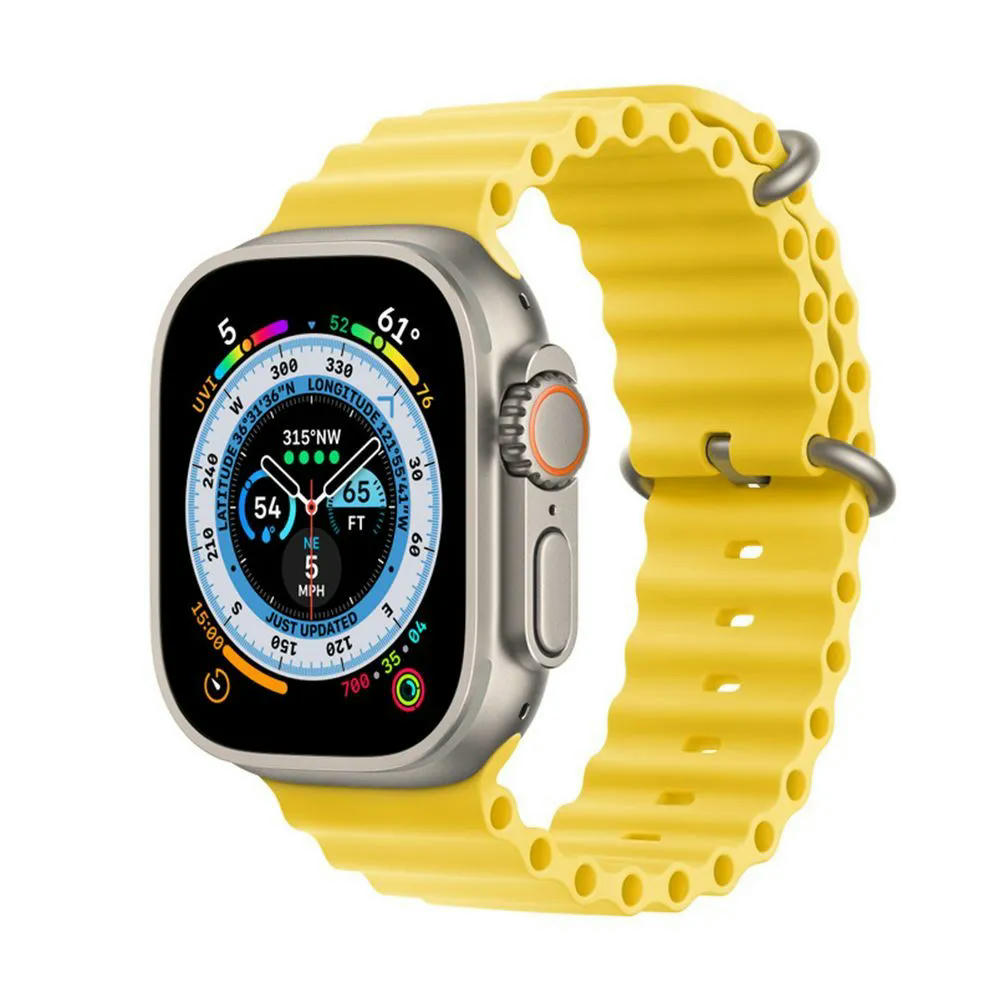 Apple Watch Ultra 49 mm (GPS+Cellular) Titanium Case Yellow Ocean Band (One Size) (MNHN3/MNH93/MNHG3)
