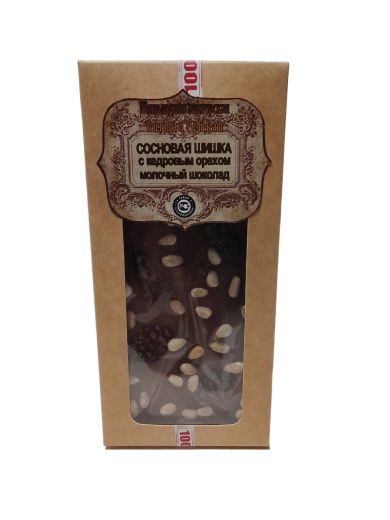 Сосновая шишка кедровый орех - молочный шоколад 30,2% какао