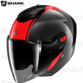 Шлем Shark RS Jet Carbon Skin, Черно-красный