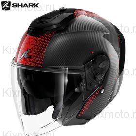 Шлем Shark RS Jet Carbon Ikonik, Черно-красный
