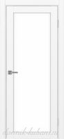 Межкомнатная дверь ТУРИН 501.2 ЭКО-шпон Белый снежный. стекло - Лакобель Белое